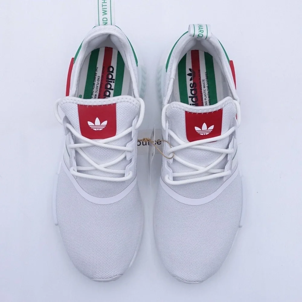 NEW adidas Originals NMD_R1 Mexico Shoes HQ1434 White/Green/Red